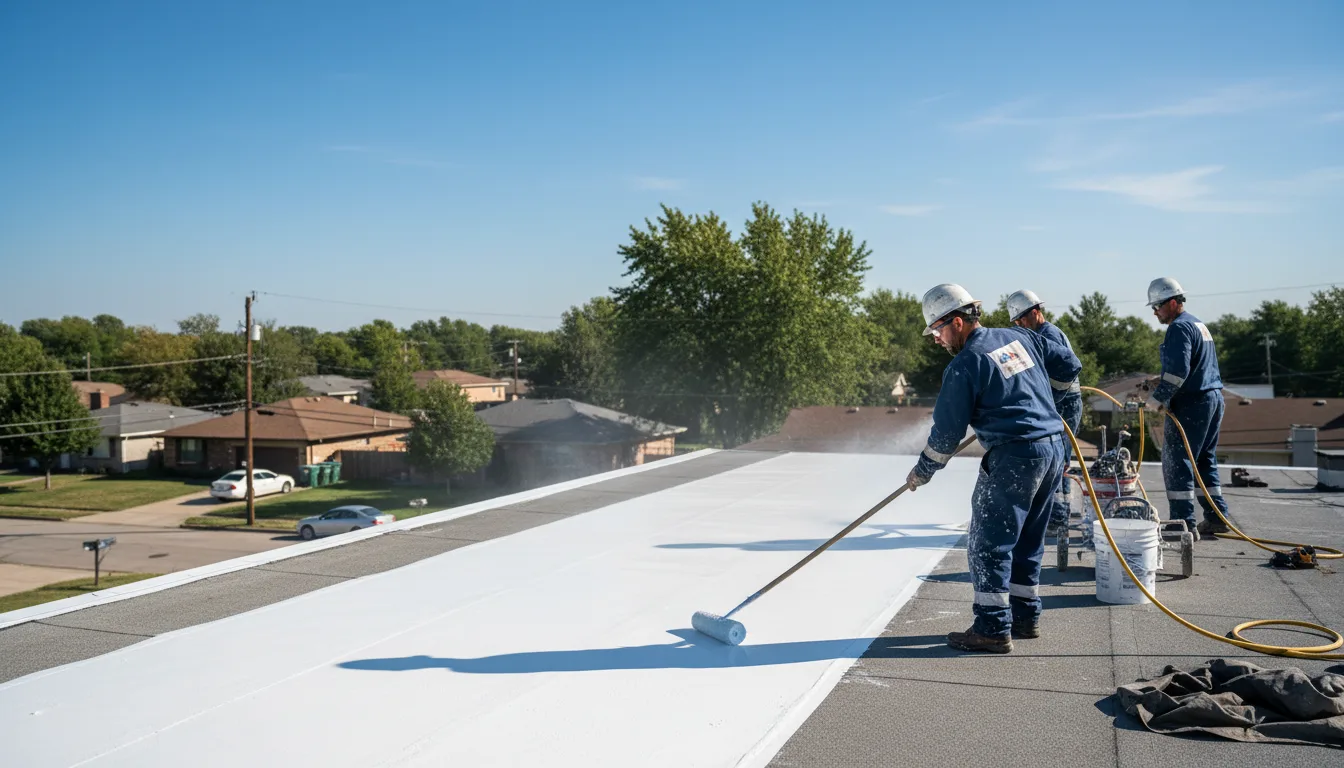 Commercial roof coating in Mahomet, IL near me